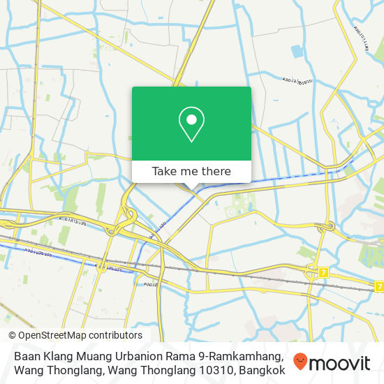 Baan Klang Muang Urbanion Rama 9-Ramkamhang, Wang Thonglang, Wang Thonglang 10310 map