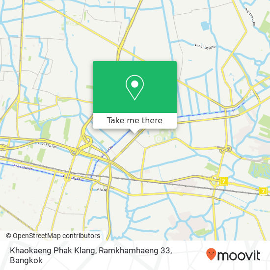 Khaokaeng Phak Klang, Ramkhamhaeng 33 map