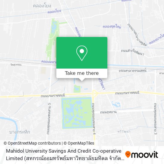 Mahidol University Savings And Credit Co-operative Limited (สหกรณ์ออมทรัพย์มหาวิทยาลัยมหิดล จำกัด) map