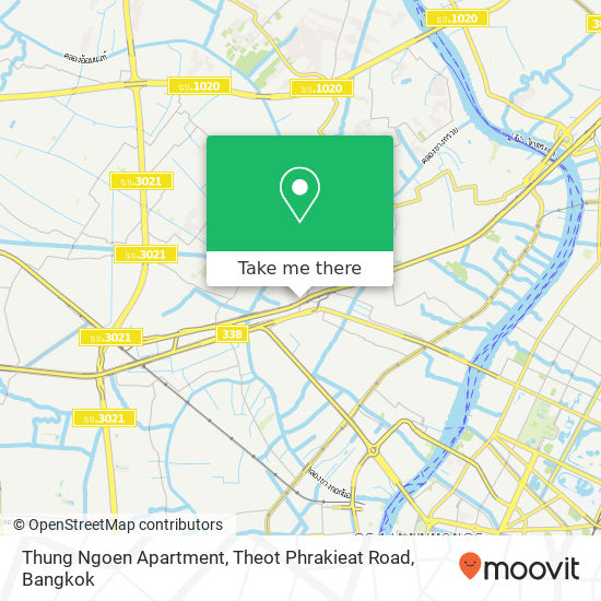 Thung Ngoen Apartment, Theot Phrakieat Road map