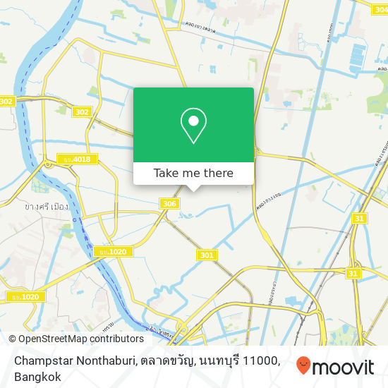 Champstar Nonthaburi, ตลาดขวัญ, นนทบุรี 11000 map