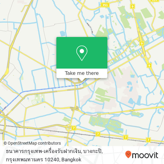 ธนาคารกรุงเทพ-เครื่องรับฝากเงิน, บางกะปิ, กรุงเทพมหานคร 10240 map