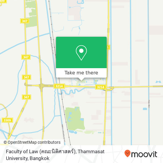 Faculty of Law (คณะนิติศาสตร์), Thammasat University map