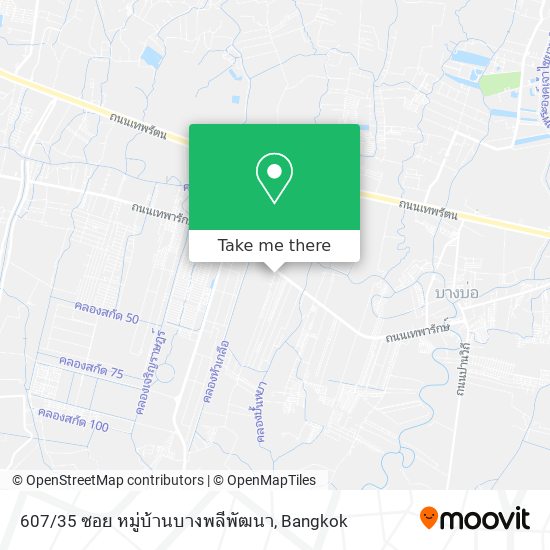 607/35 ซอย หมู่บ้านบางพลีพัฒนา map