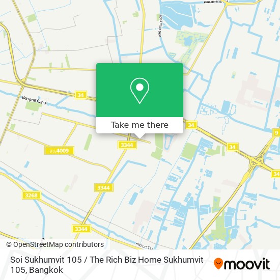 Soi Sukhumvit 105 / The Rich Biz Home Sukhumvit 105 map