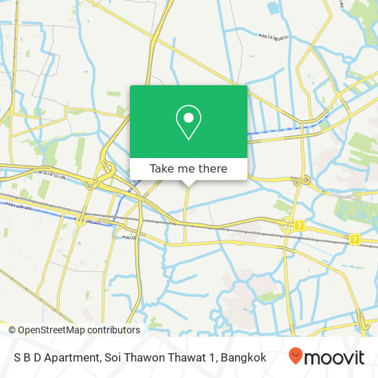 S B D Apartment, Soi Thawon Thawat 1 map