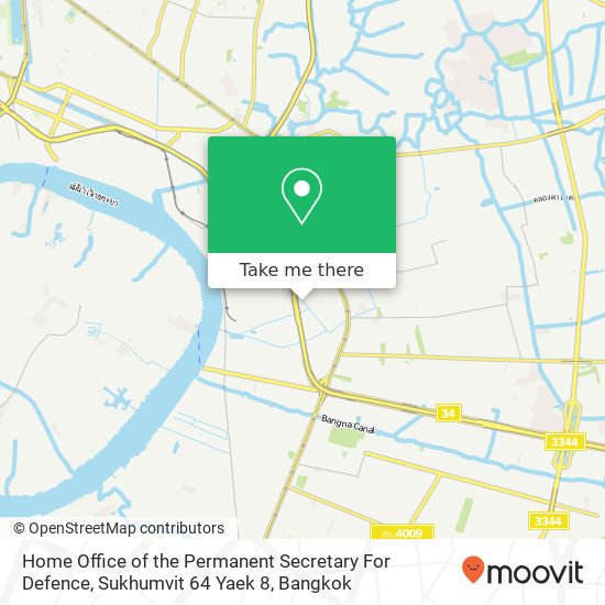 Home Office of the Permanent Secretary For Defence, Sukhumvit 64 Yaek 8 map