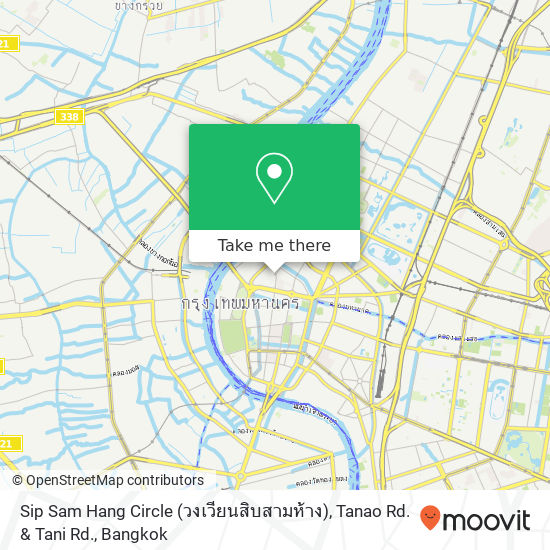 Sip Sam Hang Circle (วงเวียนสิบสามห้าง), Tanao Rd. & Tani Rd. map