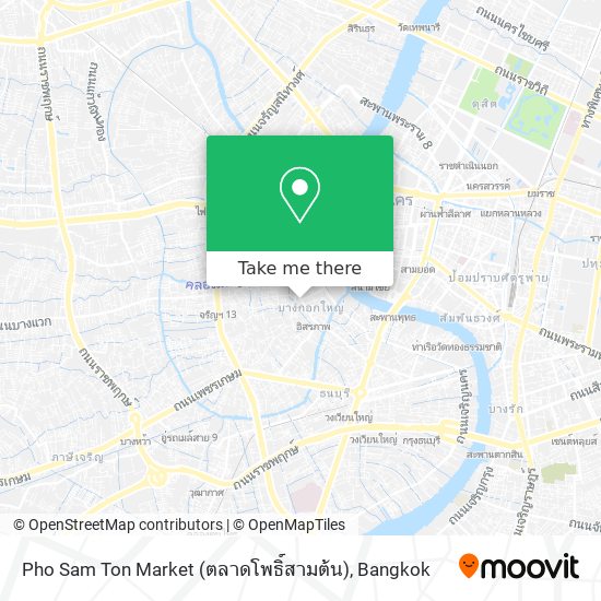 Pho Sam Ton Market (ตลาดโพธิ์สามต้น) map