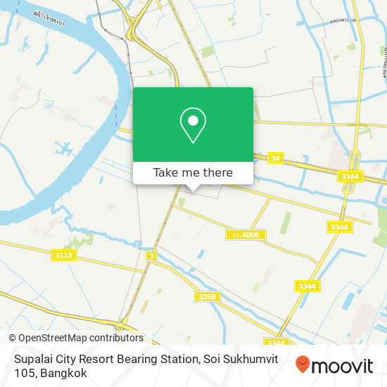 Supalai City Resort Bearing Station, Soi Sukhumvit 105 map