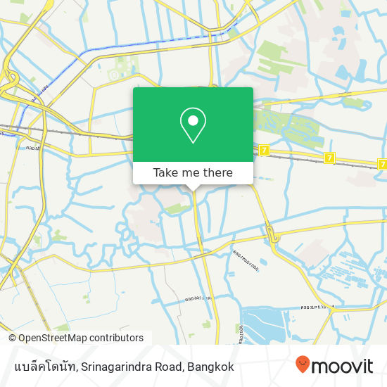 แบล็คโดนัท, Srinagarindra Road map