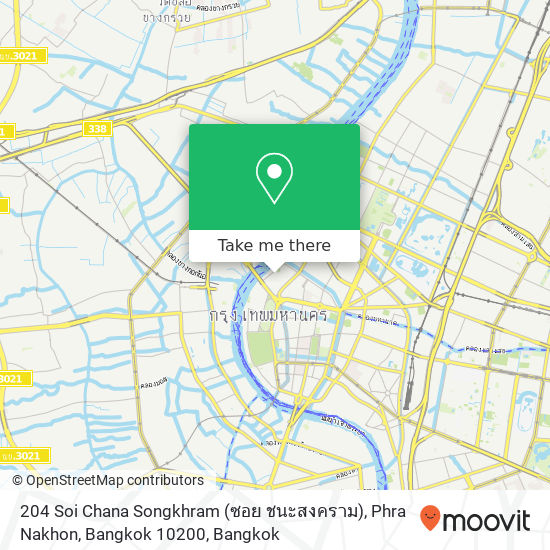 204 Soi Chana Songkhram (ซอย ชนะสงคราม), Phra Nakhon, Bangkok 10200 map