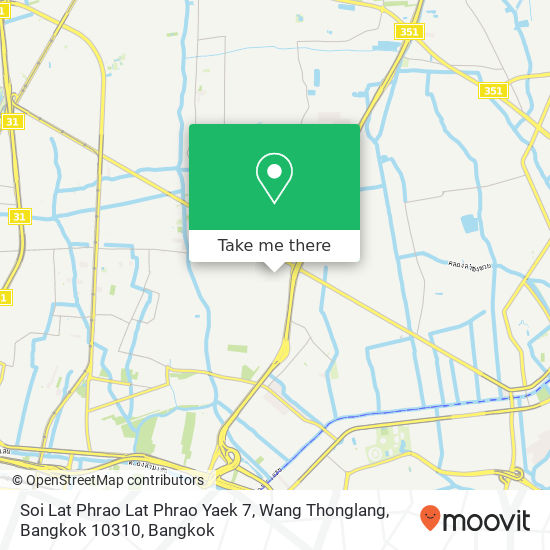 Soi Lat Phrao Lat Phrao Yaek 7, Wang Thonglang, Bangkok 10310 map