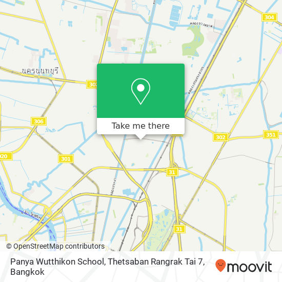 Panya Wutthikon School, Thetsaban Rangrak Tai 7 map