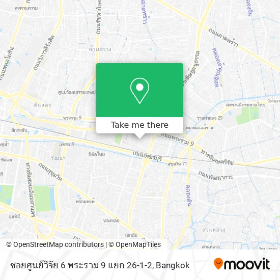 ซอยศูนย์วิจัย 6 พระราม 9 แยก 26-1-2 map