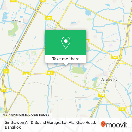 Sirithawon Air & Sound Garage, Lat Pla Khao Road map