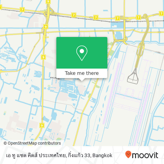 เอ ทู แซด คิดส์ ประเทศไทย, กิ่งแก้ว 33 map