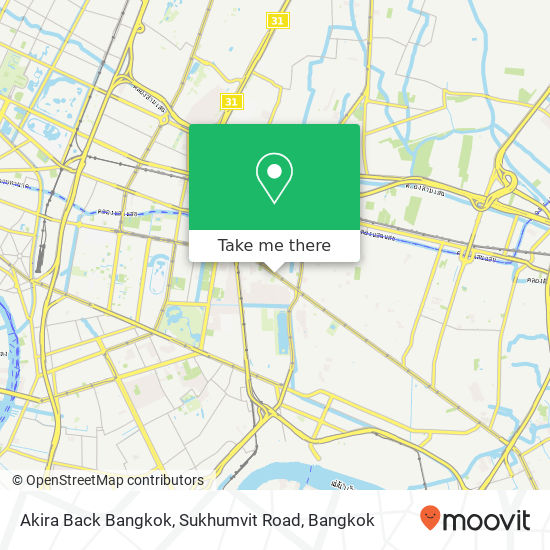 Akira Back Bangkok, Sukhumvit Road map