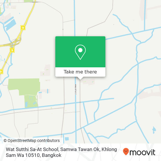 Wat Sutthi Sa-At School, Samwa Tawan Ok, Khlong Sam Wa 10510 map