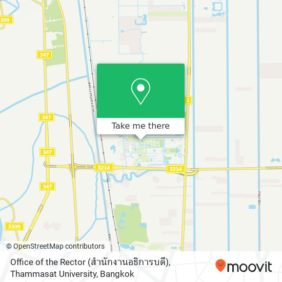 Office of the Rector (สํานักงานอธิการบดี), Thammasat University map