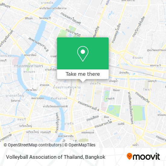 Volleyball Association of Thailand map