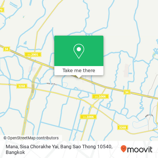 Mana, Sisa Chorakhe Yai, Bang Sao Thong 10540 map