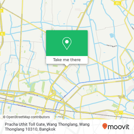 Pracha Uthit Toll Gate, Wang Thonglang, Wang Thonglang 10310 map