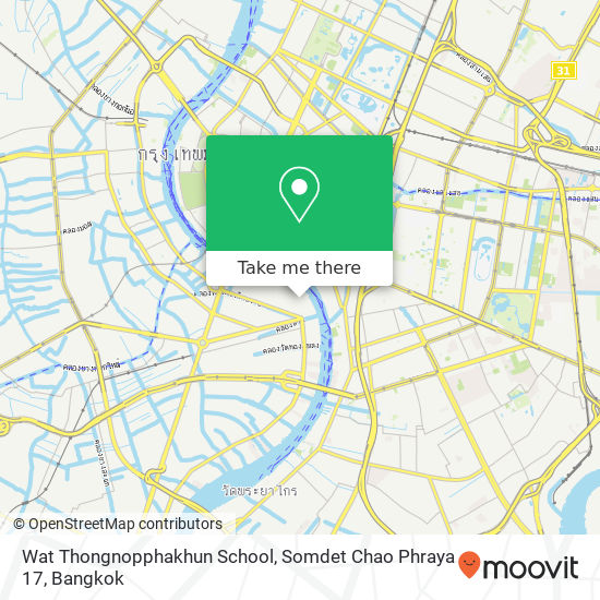 Wat Thongnopphakhun School, Somdet Chao Phraya 17 map