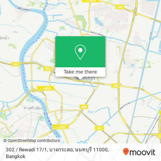 302 / Rewadi 17 / 1, บางกระสอ, นนทบุรี 11000 map