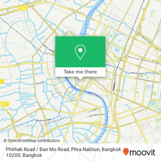 Phithak Road / Ban Mo Road, Phra Nakhon, Bangkok 10200 map