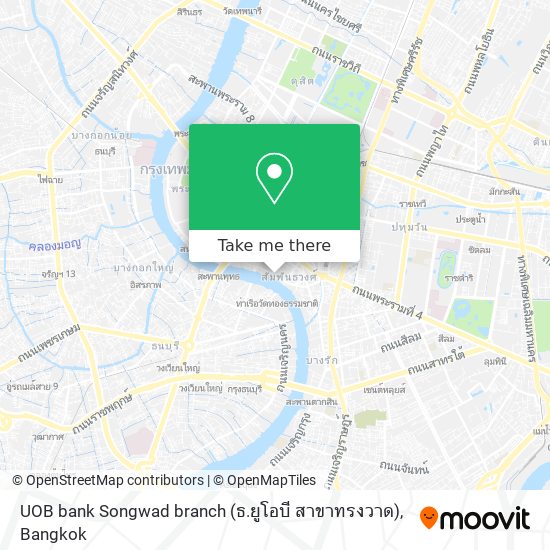 UOB bank Songwad branch (ธ.ยูโอบี สาขาทรงวาด) map