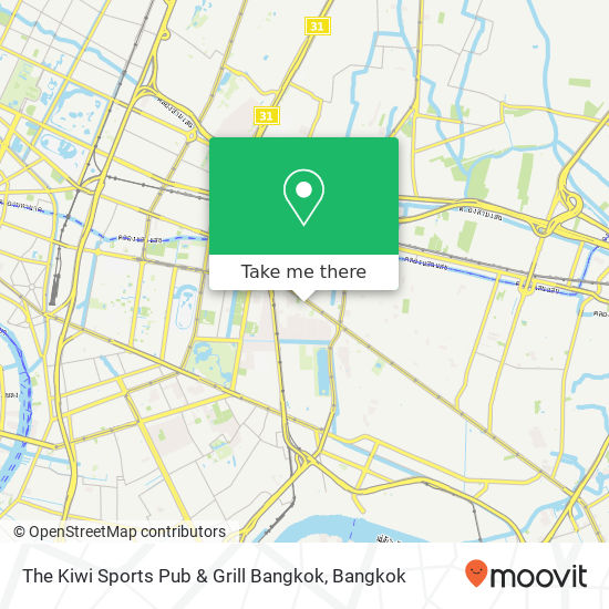 The Kiwi Sports Pub & Grill Bangkok map