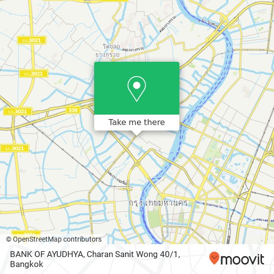 BANK OF AYUDHYA, Charan Sanit Wong 40 / 1 map