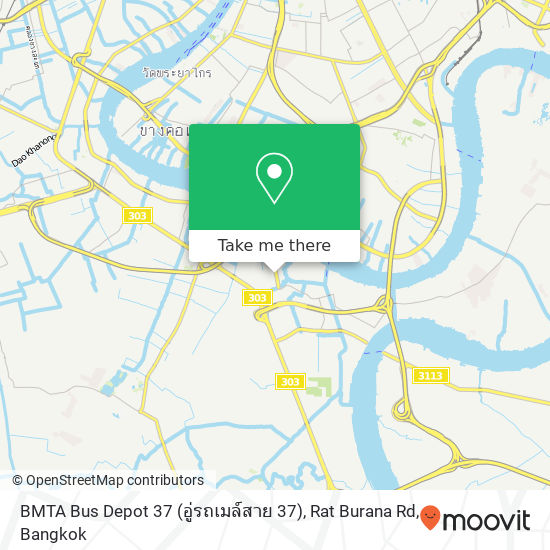 BMTA Bus Depot 37 (อู่รถเมล์สาย 37), Rat Burana Rd map
