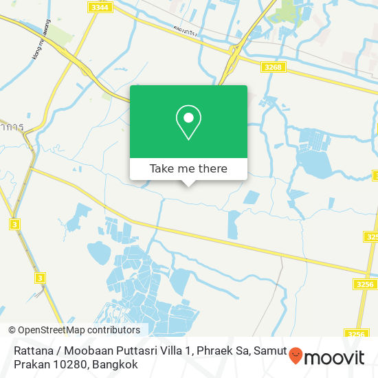 Rattana / Moobaan Puttasri Villa 1, Phraek Sa, Samut Prakan 10280 map