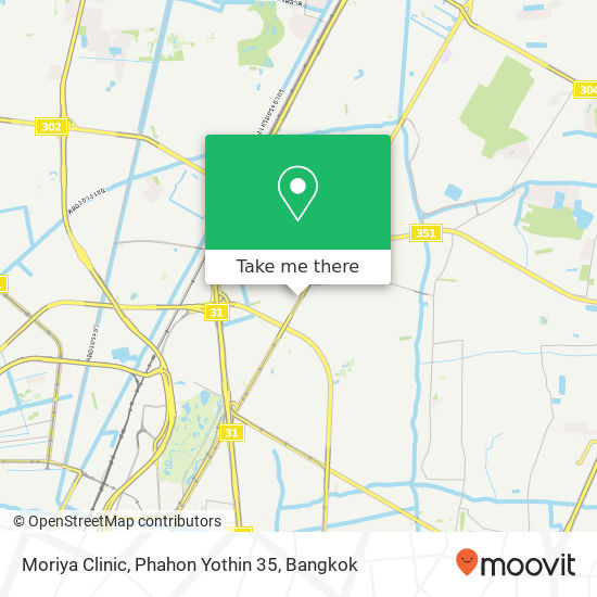 Moriya Clinic, Phahon Yothin 35 map