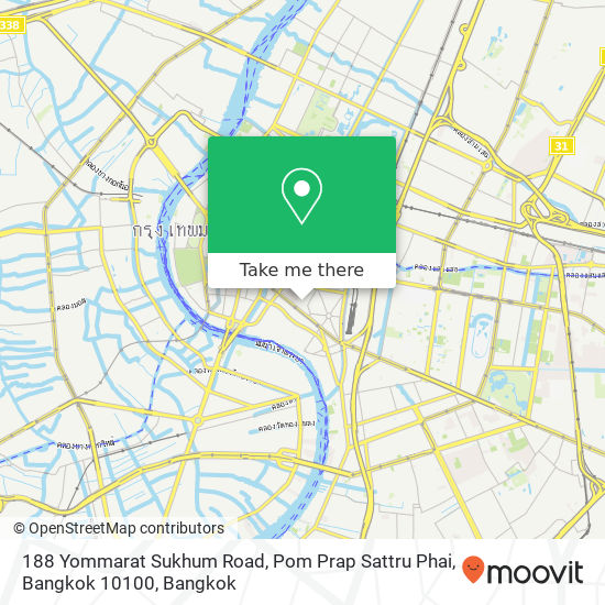 188 Yommarat Sukhum Road, Pom Prap Sattru Phai, Bangkok 10100 map