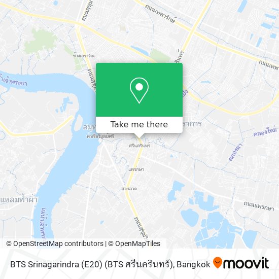 BTS Srinagarindra (E20) (BTS ศรีนครินทร์) map