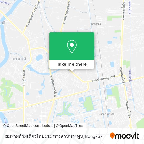 สมชายก๋วยเตี๋ยวไก่มะระ ทางด่วนบางพูน map