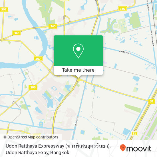 Udon Ratthaya Expressway (ทางพิเศษอุดรรัถยา), Udon Ratthaya Expy map