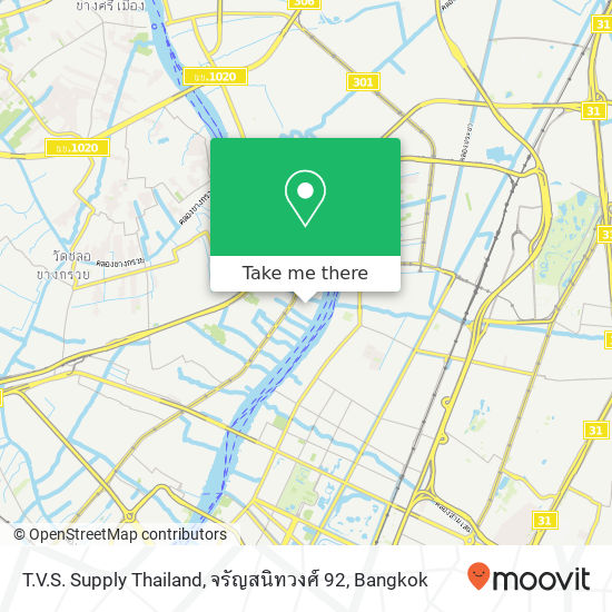 T.V.S. Supply Thailand, จรัญสนิทวงศ์ 92 map