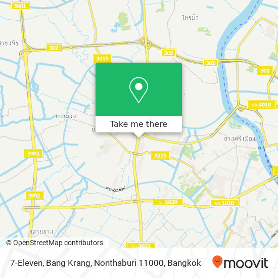 7-Eleven, Bang Krang, Nonthaburi 11000 map