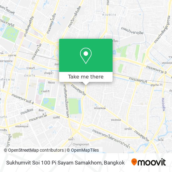 Sukhumvit Soi 100 Pi Sayam Samakhom map