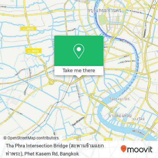 Tha Phra Intersection Bridge (สะพานข้ามแยกท่าพระ), Phet Kasem Rd map