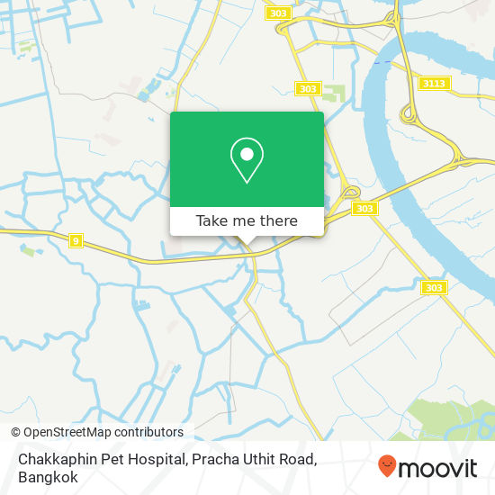 Chakkaphin Pet Hospital, Pracha Uthit Road map