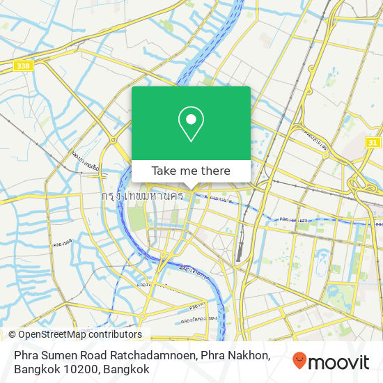 Phra Sumen Road Ratchadamnoen, Phra Nakhon, Bangkok 10200 map