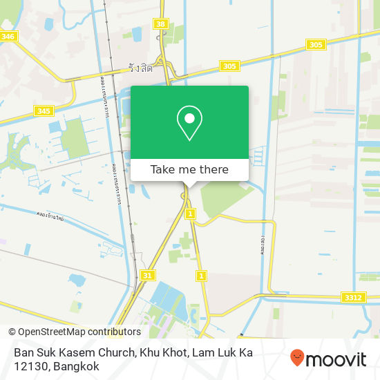 Ban Suk Kasem Church, Khu Khot, Lam Luk Ka 12130 map