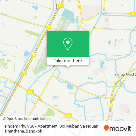 Phoem Phun Suk Apartment, Soi Muban Sa-Nguan Phatthana map