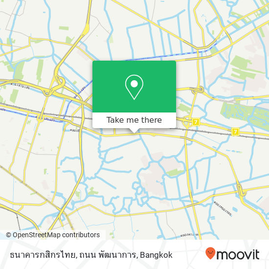 ธนาคารกสิกรไทย, ถนน พัฒนาการ map