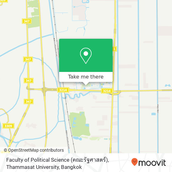 Faculty of Political Science (คณะรัฐศาสตร์), Thammasat University map
